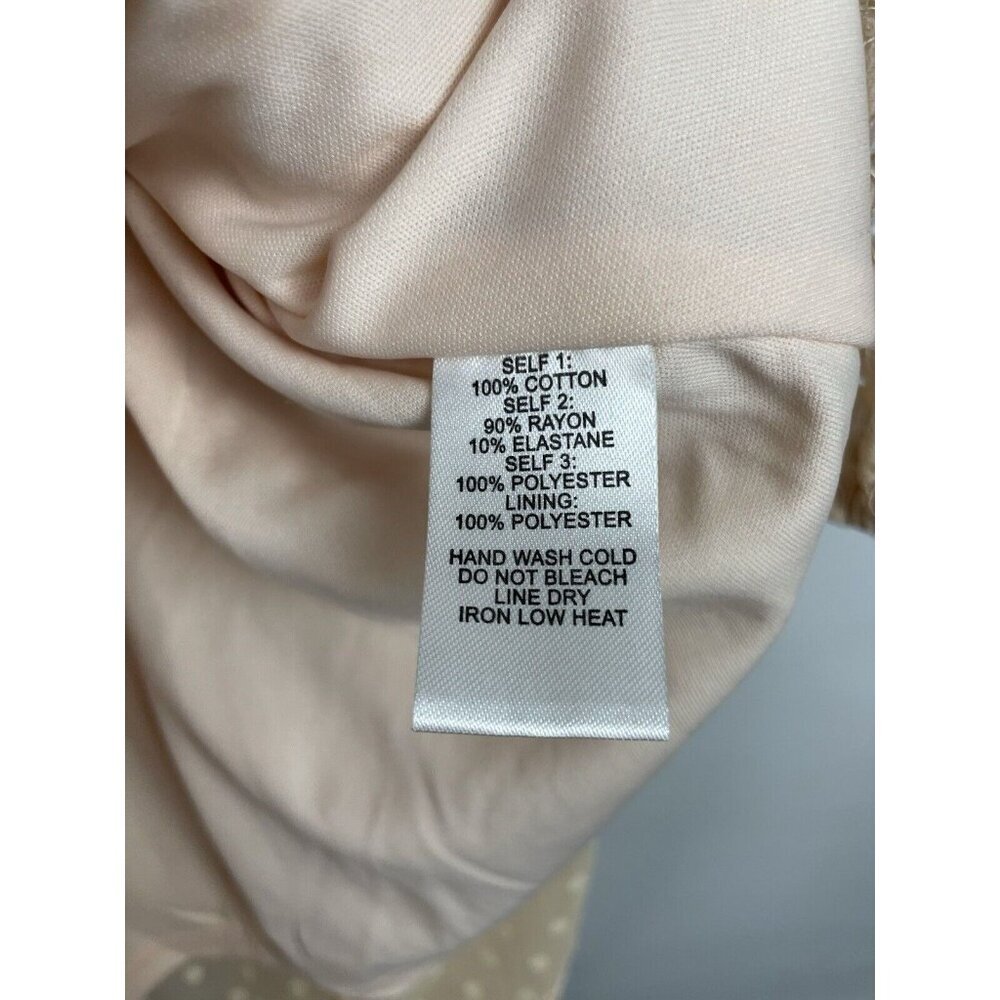 Lulus Modern Menagerie Blush Lace Cutout Long Sleeve Midi Cottagecore Dress Sz L - Picture 9 of 13